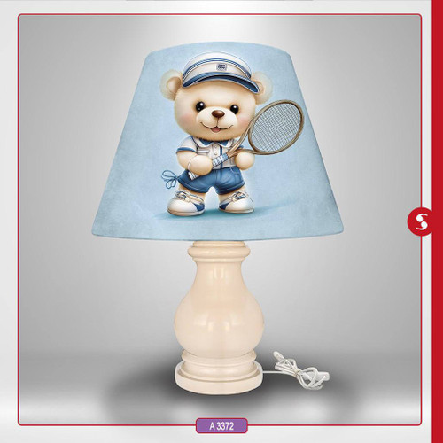 آباژور مخروطی پایه چوبی کد 3372